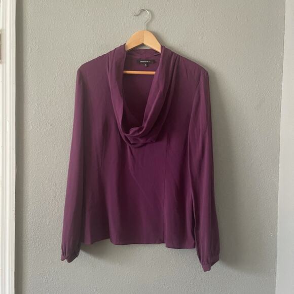 LAFAYETTE 148 NEW YORK COWL NECK SILK BLOUSE TOP - Picture 1 of 6